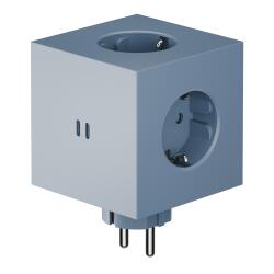 Avolt Wand-Mehrfachsteckdose Square 2 USB-C Shark Blue