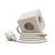 Avolt Mehrfachsteckdose Square 1 USB-C 1,8 Meter Nomad Sand