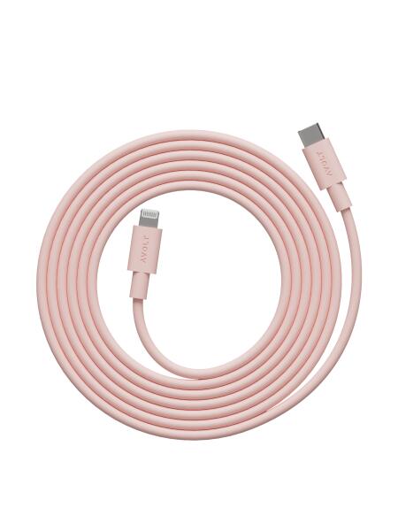 Avolt Ladekabel Cable 1 2 Meter USB-C auf Lightning New Pink