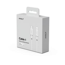 Avolt Ladekabel Cable 1 2 Meter USB-C auf Lightning Gotland Gray