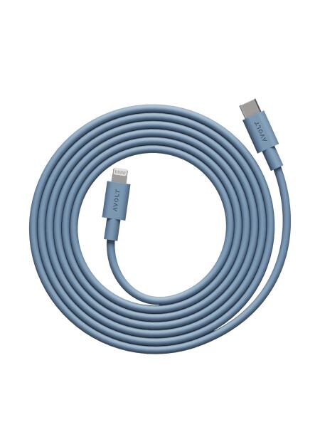 Avolt Ladekabel Cable 1 2 Meter USB-C auf Lightning Shark Blue