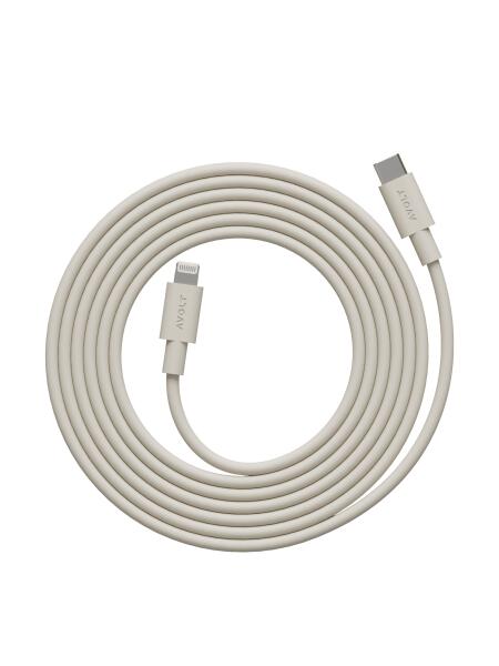 Avolt Ladekabel Cable 1 2 Meter USB-C auf Lightning Nomad Sand