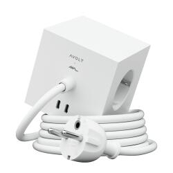 Avolt Mehrfachsteckdose Square 1 USB-C 3 Meter Limitierte...