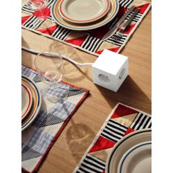 Avolt Mehrfachsteckdose Square 1 USB-C 3 Meter Limitierte Edition Martinelli Luce Opal White