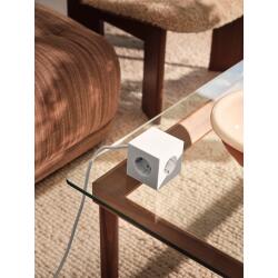 Avolt Mehrfachsteckdose Square 1 USB-C 3 Meter Limitierte Edition Martinelli Luce Opal White
