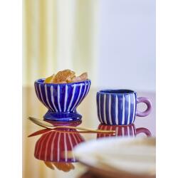 Bloomingville Schale Nini Ø9 cm Blau mit Streifen