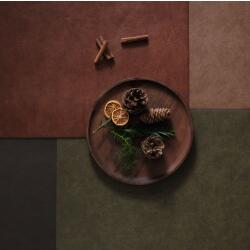 ASA Selection vegan leather Tischset, black schwarz matt