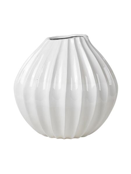 Broste Copenhagen Vase Wide XL Keramik "IVORY " Ø 40 cm
