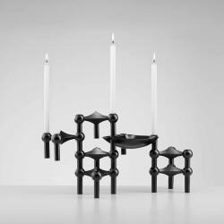 STOFF Nagel candle holder set w/3 pcs, black