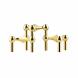 STOFF Nagel candle holder (set with 3 pcs) - solid brass