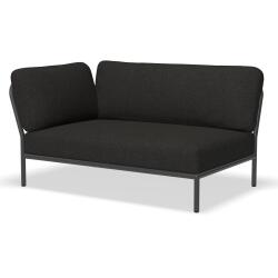 Level Lounge Sofa - Armlehne Links Sooty Grey - Sunbrella