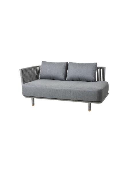 Moments Lounge Sofa - Armlehne Links Grey  (2 Sitzer)