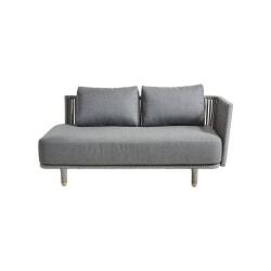 Moments Lounge Sofa - Armlehne Rechts Grey  (2 Sitzer)