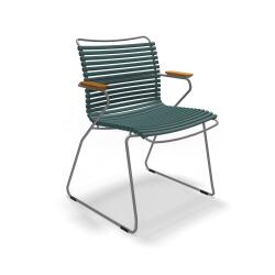 Houe CLICK Dining chair mit Bambusarmlehnen Pine green