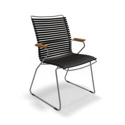 Houe CLICK Dining Chair große Rückenlehne mit Bambusarmlehnen Black