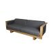 CANE-LINE Angle 3-Sitzer Sofa m/Teak Gestell Dark grey, Cane-line Soft Rope